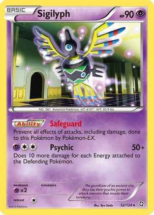 Sigilyph 052/124 - Holo Rare - Holofoil