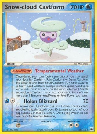 Snow-cloud Castform 029/113 - Rare - Reverse Holofoil