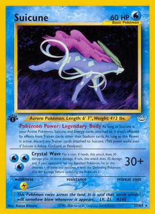 Suicune (27) 027/64/64 - Rare - 1st Edition