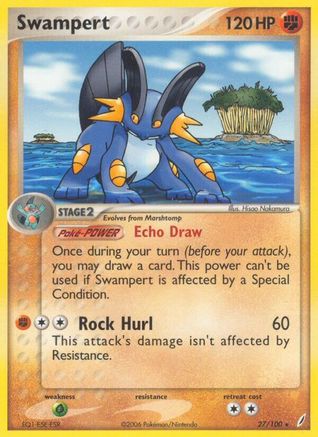 Swampert 027/100/100 - Rare - Reverse Holofoil