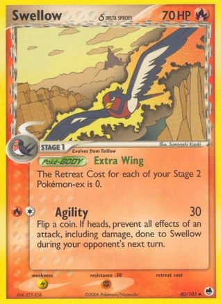 Swellow (Delta Species) 040/101 - Uncommon