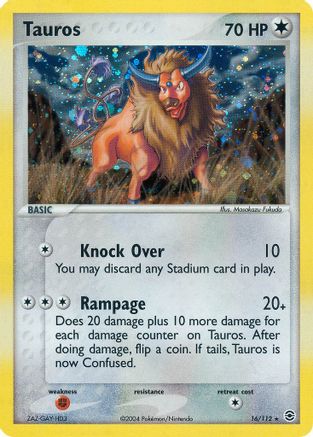 Tauros 016/112 - Holo Rare - Holofoil