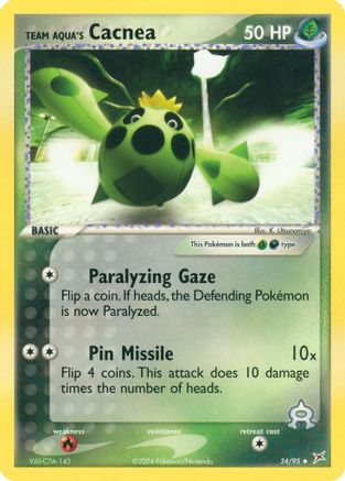 Team Aqua's Cacnea 024/95/95 - Uncommon