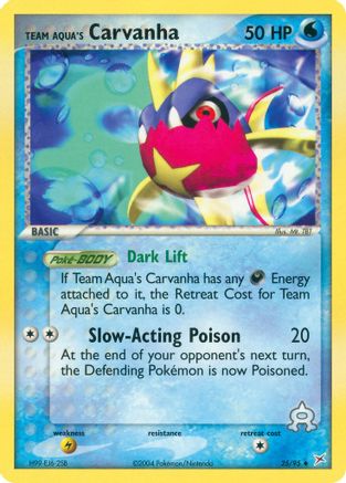Team Aqua's Carvanha 025/95/95 - Uncommon