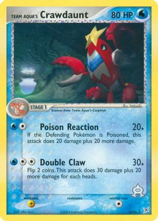 Team Aqua's Crawdaunt 014/95/95 - Rare