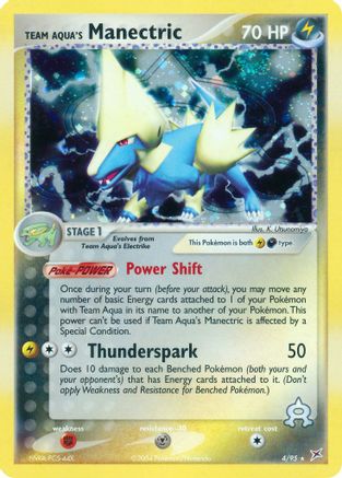 Team Aqua's Manectric 004/95/95 - Holo Rare - Holofoil