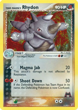 Team Magma's Rhydon 011/95/95 - Holo Rare - Holofoil