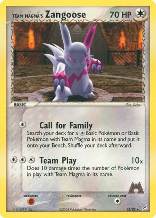 Team Magma's Zangoose 023/95 - Rare