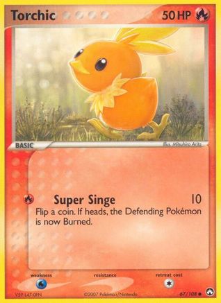 Torchic 067/108/108 - Common - Reverse Holofoil