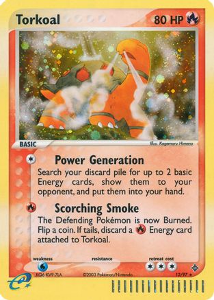 Torkoal 012/97 - Holo Rare - Holofoil