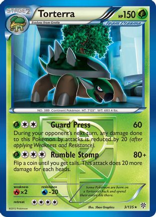Torterra (Team Plasma) 003/135 - Rare
