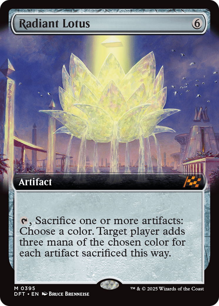 Radiant Lotus (Extended Art) (-395) - Aetherdrift Foil
