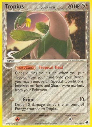 Tropius (Delta Species) 023/101/101 - Rare - Reverse Holofoil