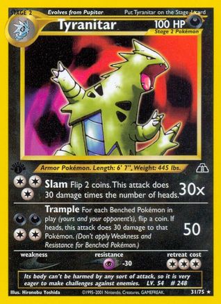 Tyranitar (31) 031/75/75 - Rare - 1st Edition
