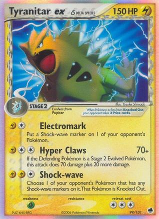 Tyranitar ex (Delta Species) 099/101 - Ultra Rare - Holofoil
