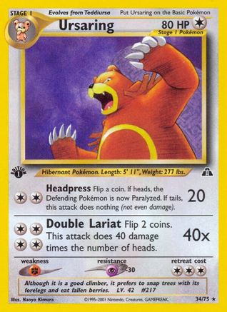Ursaring (34) 034/75/75 - Rare - Unlimited