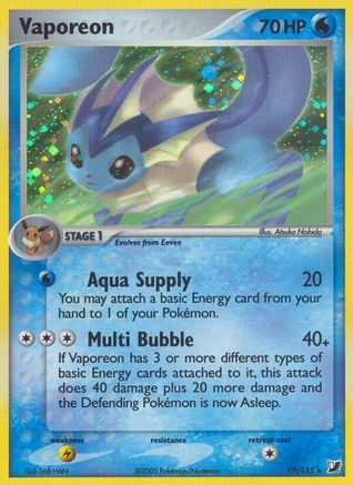 Vaporeon 019/115 - Holo Rare - Holofoil
