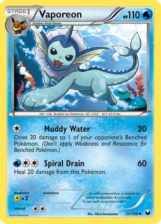 Vaporeon 025/108/108 - Uncommon