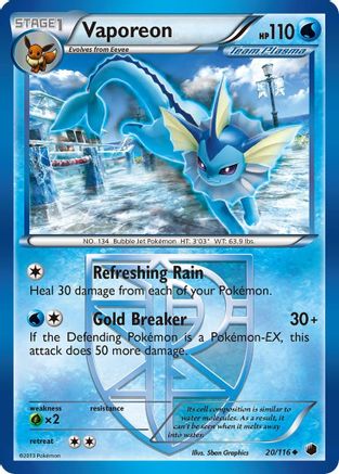 Vaporeon (Team Plasma) 020/116/116 - Uncommon