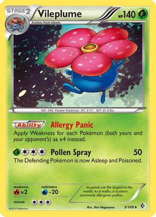 Vileplume 003/149 - Holo Rare - Holofoil