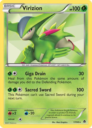 Virizion 017/98 - Holo Rare - Holofoil