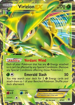 Virizion EX 009/101 - Ultra Rare - Holofoil