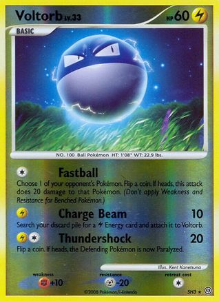 Voltorb (Shiny) SH3/100 - Shiny Holo Rare - Reverse Holofoil