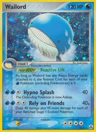 Wailord 014/92 - Holo Rare - Holofoil