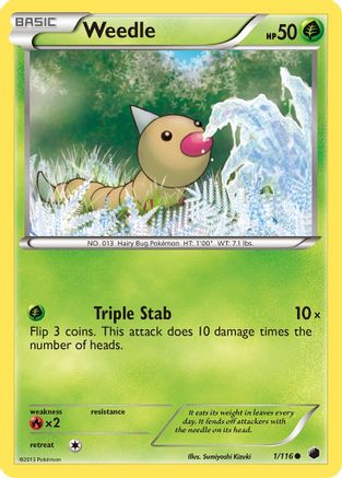 Weedle 001/116/116 - Common