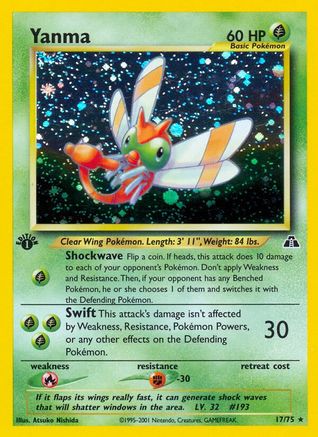Yanma (17) 017/75/75 - Holo Rare - Holofoil
