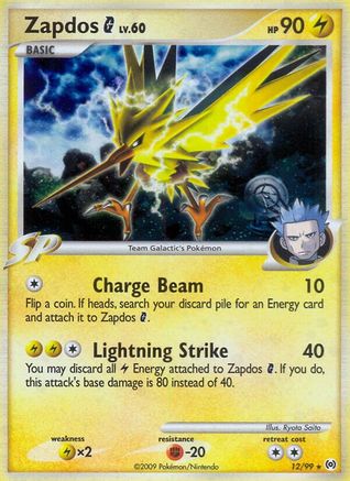 Zapdos G 012/99/99 - Holo Rare - Holofoil