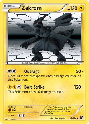 Zekrom 047/114/114 - Holo Rare - Holofoil