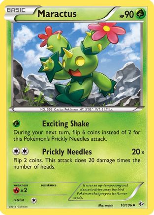 Maractus 010/106/106 - Uncommon - Reverse Holofoil