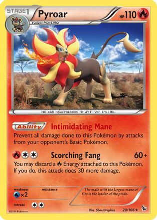 Pyroar 020/106/106 - Holo Rare - Holofoil