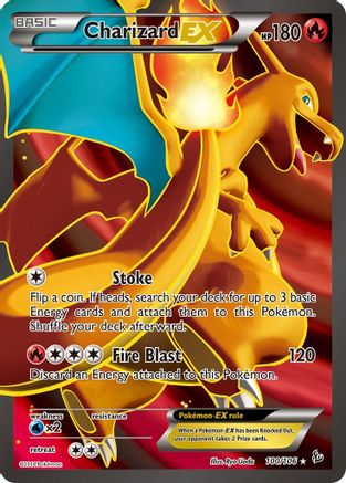 Charizard EX (100 Full Art) 100/106/106 - Ultra Rare - Holofoil