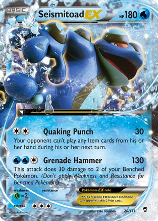 Seismitoad EX 020/111/111 - Ultra Rare - Holofoil