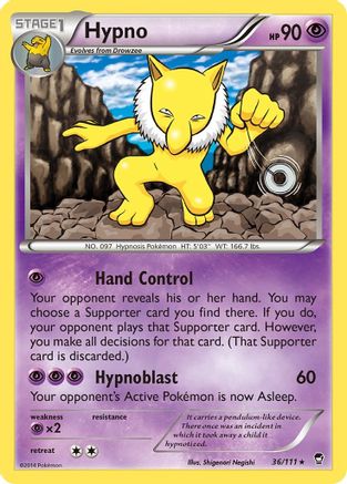 Hypno 036/111 - Rare - Reverse Holofoil