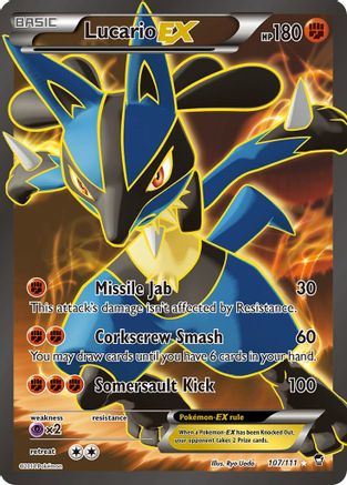 Lucario EX (107 Full Art) 107/111/111 - Ultra Rare - Holofoil