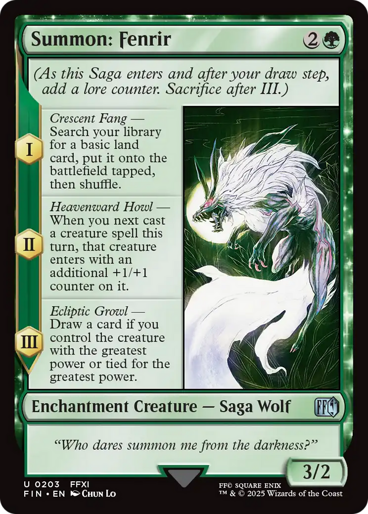 Summon: Fenrir (FIN-203) - FINAL FANTASY
