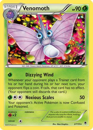 Venomoth 002/119/119 - Rare