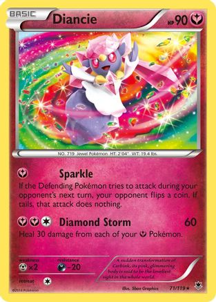Diancie 071/119/119 - Holo Rare - Holofoil