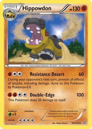Hippowdon 088/160 - Holo Rare - Holofoil
