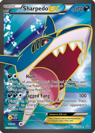 Sharpedo EX (152 Full Art) 152/160 - Ultra Rare - Holofoil