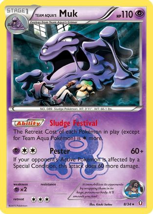 Team Aqua's Muk 008/34/34 - Holo Rare - Holofoil