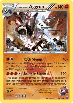 Team Magma's Aggron 014/34/34 - Holo Rare - Holofoil