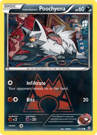 Team Magma's Poochyena 017/34/34 - Common