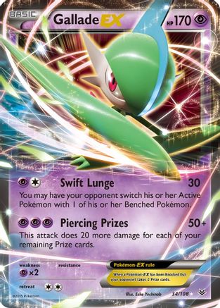 Gallade EX 034/108/108 - Ultra Rare - Holofoil