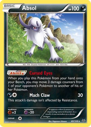 Absol 040/108/108 - Holo Rare - Holofoil