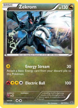 Zekrom 064/108/108 - Holo Rare - Holofoil