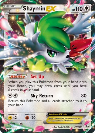 Shaymin EX 077/108/108 - Ultra Rare - Holofoil